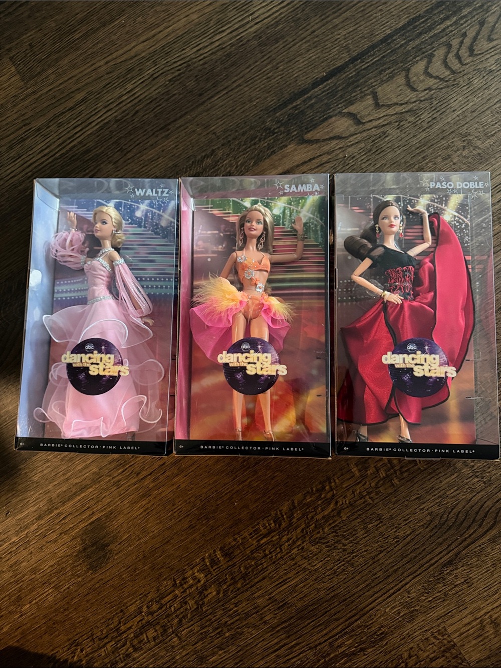 Barbie Dancing Stars Collector Dolls Trio - Pink, Orange, Red